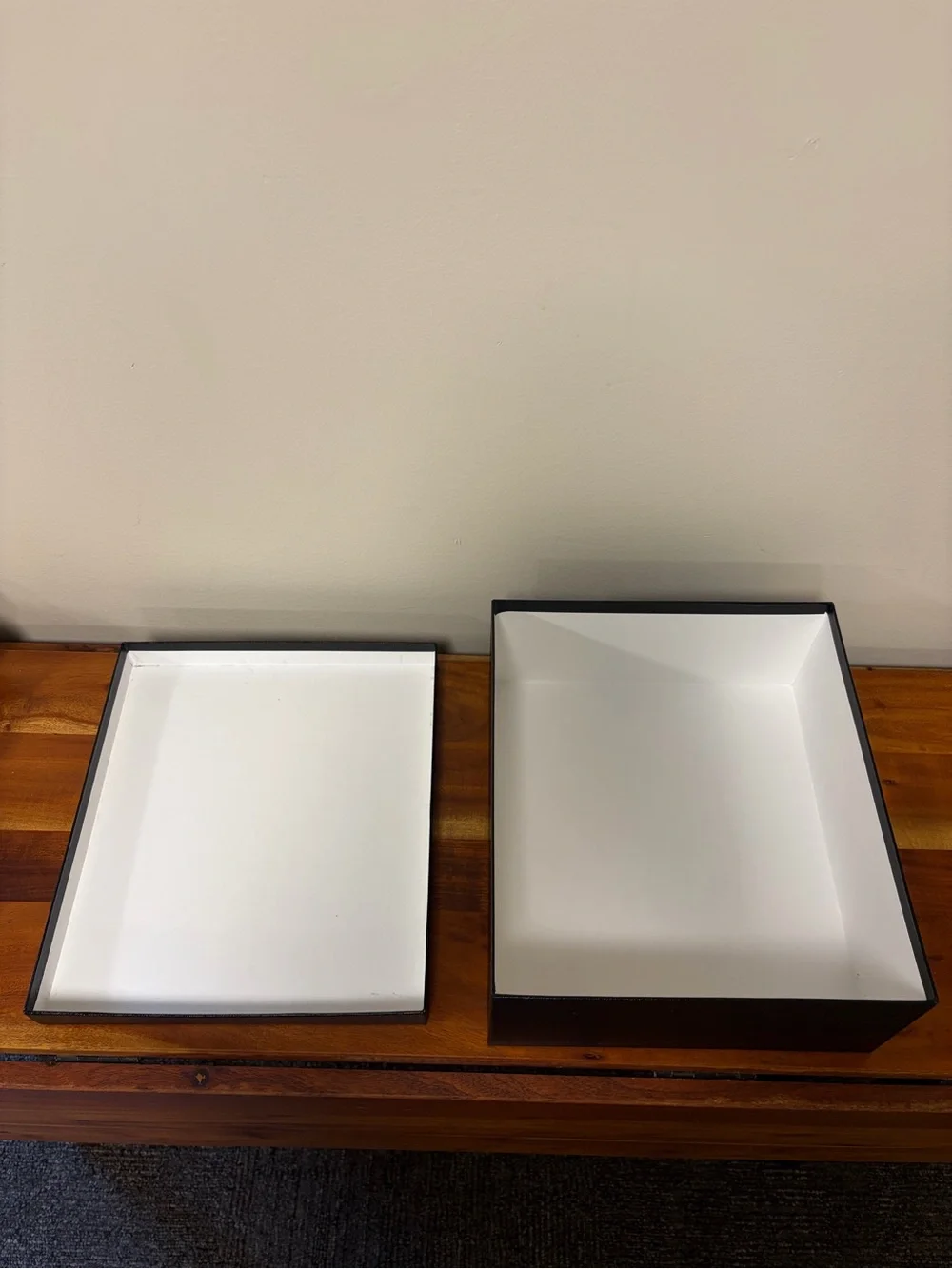 Empty Chanel Shoe Box Only - Authentic Large Black Luxury Box